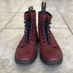 Doc Martens Newton Maroon Boots - Women’s size 9